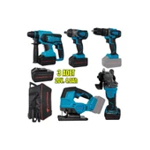 Catpower 4150 Akülü 5'li Alet Seti (Kömürsüz Motor) 3 Adet 4 Ah Akü - 1