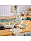 Karaca Swiss Crystal Almond Cream Indüksiyon Tabanlı 7 Parça Tencere Seti - 1