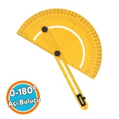 Plastik Açı Bulucu Ölçer Gönye 0-180° Derinlik Kare Köşe Cetvel Ölçme Kaynakçı Mimar Marangoz Çizim - 1