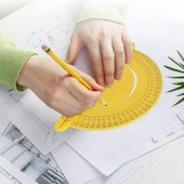 Plastik Açı Bulucu Ölçer Gönye 0-180° Derinlik Kare Köşe Cetvel Ölçme Kaynakçı Mimar Marangoz Çizim - 2