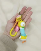 Mavi Ördek Anahtarlık Silikon Boynu Uzayan Fiğür Çanta Süsü Oyuncak thumbnail 4
