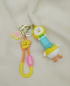 Mavi Ördek Anahtarlık Silikon Boynu Uzayan Fiğür Çanta Süsü Oyuncak thumbnail 3