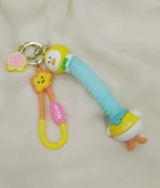 Mavi Ördek Anahtarlık Silikon Boynu Uzayan Fiğür Çanta Süsü Oyuncak thumbnail 2