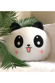 SOZZY Panda Figürlü Kalp Yanaklı Sevimli PELUS Yastık Minnoş Yavru Panda Dizaynlı Dekoratif Yastık - 1