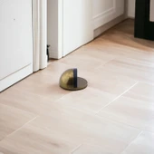 Kapı Stoperi Yarımay Eskitme Antik Sarı Tamponu Metal Kapı Altı Kolu Stopu Durdurucu Tutucu thumbnail 5