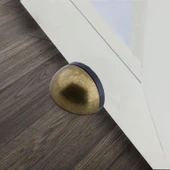 Kapı Stoperi Yarımay Eskitme Antik Sarı Tamponu Metal Kapı Altı Kolu Stopu Durdurucu Tutucu thumbnail 2