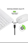 TCL TAB 10 S Tablet İçin Uyumlu Slim Şarjlı Türkçe Bluetooth Klavye ve Mouse Seti thumbnail 4