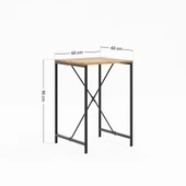 Eportatif Bar Masa Sandalye Seti Mutfak Yemek Masası Takımı Döşemeli Çam 1574 - 6