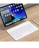 TCL TAB 10 S Tablet İçin Uyumlu Slim Şarjlı Türkçe Bluetooth Klavye ve Mouse Seti thumbnail 5