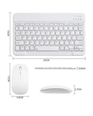 TCL TAB 10 S Tablet İçin Uyumlu Slim Şarjlı Türkçe Bluetooth Klavye ve Mouse Seti thumbnail 6