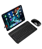 TCL TAB 10 S Tablet İçin Uyumlu Slim Şarjlı Türkçe Bluetooth Klavye ve Mouse Seti - 1