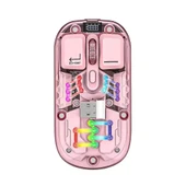 ScHitec M379 Çift Bağlantılı Bluetooth Kablosuz Modlu + 2.4Gh Type-C Şarjlı Gaming Mouse Pembe thumbnail 1