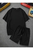 Siyah T-shirt Siyah Şort Takım thumbnail 1