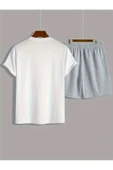 Oversize T-shirt Paris Baskılı Ünisex Yazlık T-shirt ve Şort 2 li Set Combin Takım thumbnail 9