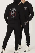 Erkek NO Fears Dragon Baskılı Kapüşonlu Sweatshirt Alt-üst Takım - 1
