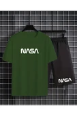 T-shırt şort takım nasa yazı baskılı - 1