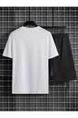 Oversize T-shirt Paris Baskılı Ünisex Yazlık T-shirt ve Şort 2 li Set Combin Takım thumbnail 3