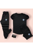 Bmw Baskılı Original Ünisex Yazlık T-shirt Ve Eşofman Altı 3 Li Set Combin Takım thumbnail 3