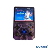 ScHitec 3.5 Inç OTG Çıkışlı Taşınabilir Retro Oyun Konsolu 15000+ Oyunlu El Atari Şeffaf Mor R36S - 7