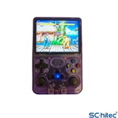 ScHitec 3.5 Inç OTG Çıkışlı Taşınabilir Retro Oyun Konsolu 15000+ Oyunlu El Atari Şeffaf Mor R36S - 8