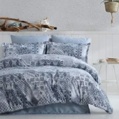 Clasy Tek Kişilik Nevresim Takımı Pava Lacivert thumbnail 1