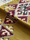 82x153 cm El Dokuma Türk Kilimi, Canlı Renkli Akrep Motifli Kilim, El Dokuma Yün Kilim, Bohem Tarzı, Eşsiz Ev Dekoru - 3