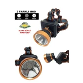 Kafa Lambası 40 W Şarjlı Ledli Pilli Kamp Küçük Başlı Kafa Feneri 3 Fonksiyonlu 16 Saat Işık Süresi - 3