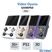 ScHitec 3.5 Inç Mini HDMI Çıkışlı Taşınabilir Retro Oyun Konsolu 20000+ Oyunlu El Atari 64Gb Beyaz - 4