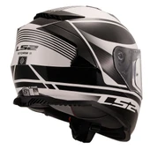 LS2 STORM 2 DODGER MAT SİYAH-BEYAZ KASK - 3