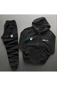 Spor Eşofman Takımı Bmw Mpower Baskılı Fermuarlı Pamuklu Ceket- Eşofman Altı 2 'li Takım Unisex - 2