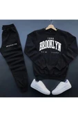 Eşofman Takımı Unisex Jr Baskılı Sweatshirt-Pamuklu Kışlık Eşofman Takımı 2'li Set Takım thumbnail 1