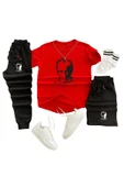 Mustafa Kemal Atatürk Baskılı Original Ünisex Yazlık Şort T-shirt Eşofman Altı 3 Lü Set Combin Takım thumbnail 10