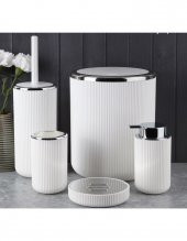 Perotti Lisbone Silver 5 Parça Banyo Takımı Beyaz 13166 - 1