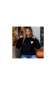 Sweatshirt Üçgen Baskılı Sevgili Combin Pamuklu kalın ve Yumuşak ürün İçi Şardonlu 2 'Lİ Set Takım - 2