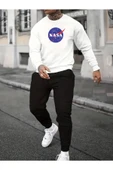 Eşofman Takımı Nasa Baskılı  Ünisex Kışlık Sweatshirt ve Eşofman Altı 2 li Set Combin Takım Pamuklu thumbnail 2