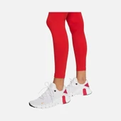 Nike Pro Dri-Fit Mid-Rise Full-Length Graphic Training Kadın Tayt Kırmızı - 4