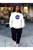 Eşofman Takımı Nasa Baskılı  Ünisex Kışlık Sweatshirt ve Eşofman Altı 2 li Set Combin Takım Pamuklu thumbnail 1