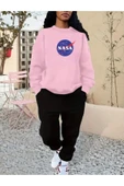 Eşofman Takımı Nasa Baskılı  Ünisex Kışlık Sweatshirt ve Eşofman Altı 2 li Set Combin Takım Pamuklu - 1