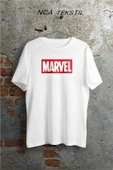 Marvel Baskılı Original Ünisex Yazlık T-shirt Beyaz - 1
