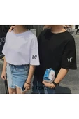 Sevgili Combin Love Baskılı Original Ünisex Yazlık T-shirt 2 li Set Takım - 1