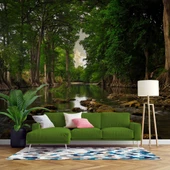 Orman ve Nehir Manzaralı Duvar Kağıdı thumbnail 1