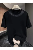 Yaka Baskılı özel tasarım Unisex Tshirt - 1