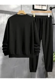 BMW Baskılı Original Ünisex Kışlık Sweatshirt ve Eşofman Altı 2 li Set Combin Takım - 3