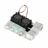 Raspberry Dual Fan Set Pi 4 3 B B+  2 Adet 9mm Alüminyum Blok Raspberry Dual Fan Set Pi 4 3 B B+  2 Adet 9mm Alüminyum Blok Çift Soğutma Fanı Isı Emici Dağıtıcı Sistem Termal Etiketli thumbnail 4