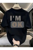 I'M OK Baskılı Oversize Tshirt - 2