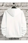 YUKARI BAK Renkli Kanguru Cepli Kapüşonlu Sevgili Kombinli 2li paket Sweatshirt - 2