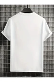 Oversize Los angeles Calıfornıa Baskılı T-shirt Unisex Pamuklu Bisiklet Yaka Kısa Kollu - 5