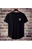 NY Baskılı Original Ünisex Yazlık T-shirt Siyah - 1