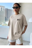 Cherısh Time Effect SIRT ve Ön Baskılı Oversize Tshirt - 1