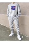 Eşofman Takımı Nasa Baskılı  Ünisex Kışlık Sweatshirt ve Eşofman Altı 2 li Set Combin Takım Pamuklu thumbnail 2